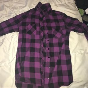 Purple Alice in Wonderland Flannel